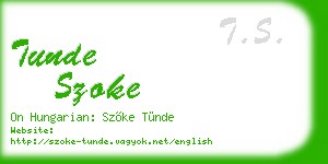 tunde szoke business card